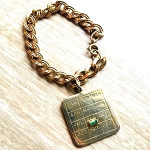 SARAH COVENTRY August Vintage Peridot Birthstone Charm Bracelet